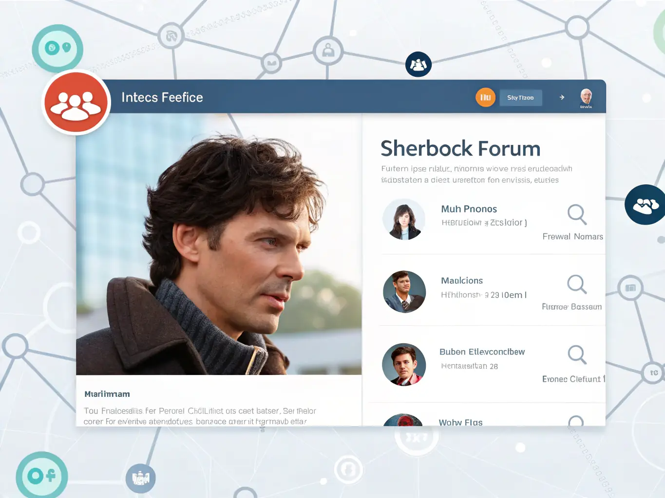 A digital representation of a user profile on the Sherlock forum, highlighting the ability to customize profiles and connect with other members.